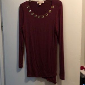 Burgundy MK long sleeve